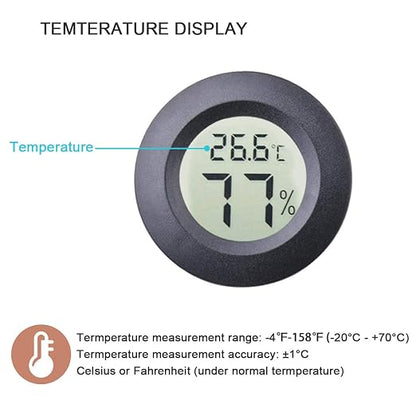 2pcs Mini Hygrometer Thermometer Indoor Outdoor Round Humidity Meter - Image 5