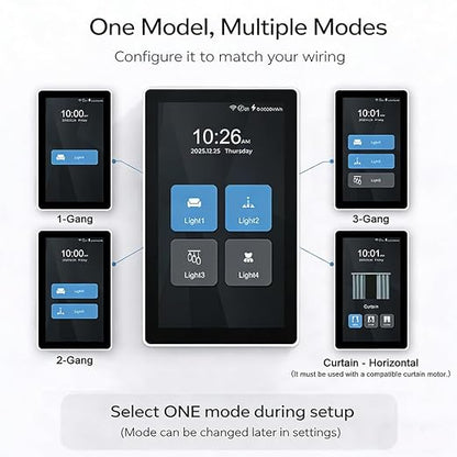 LANBON L10 Large LCD Smart Light Switch, Custom Display & Icons, 6-in-1 1/2/3/4 - Image 5