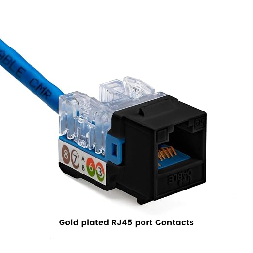 trueCABLE Cat5e Keystone Jack, Unshielded, 90 Degree Punch-Down, PoE++ 100W - Image 6