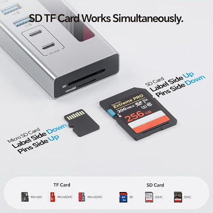 Powered USB C Hub, PULWTOP 11-in-1 USB Hub - Image 3