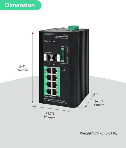 LINOVISION Industrial 8 Ports Gigabit Managed PoE Switch - Image 8