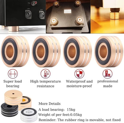 Tertullus 4 Pcs Speaker Feet Isolation 40x20mm Turntable Feet Aluminum Platform - Image 2
