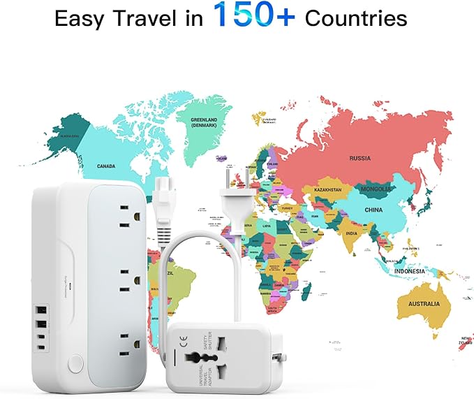 Universal Voltage Converter us to Europe, 220v to 110v Power Travel Converter - Image 2