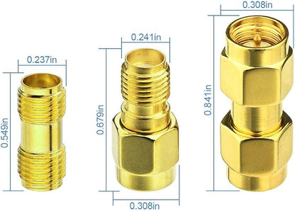 Superbat RF coaxial SMA Male to SMA Female Bulkhead RG174 15ft Cable + 3pcs RF - Image 3