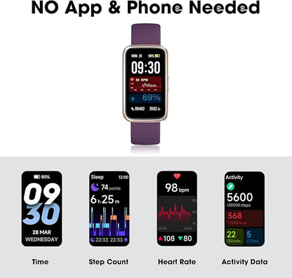 Long Battery Pedometer Watch 14 Days Battery Life, Slim Design No App/Phone - Image 3