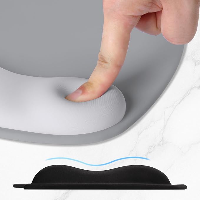 ITNRSIIET Ergonomic Mouse Pad, Cushioned Gel Wrist Rest, Non-Slip Base - Image 4