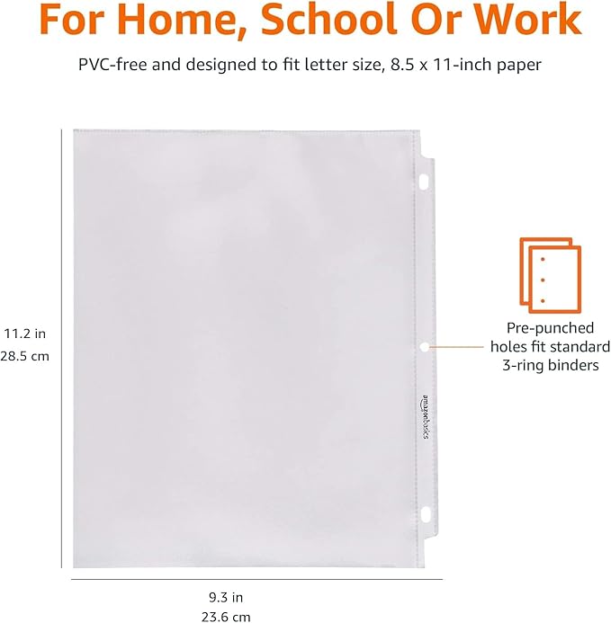 Amazon Basics Sheet Protector, 8.5 x 11 - Image 6