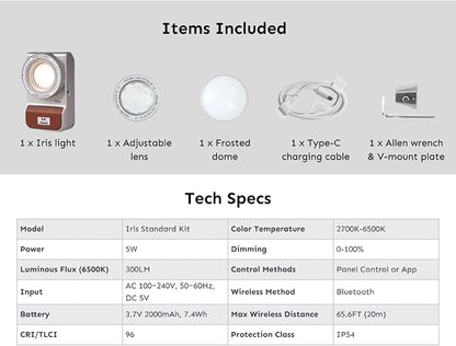 Iris Portable LED Photography Light Standard Kit - Image 8