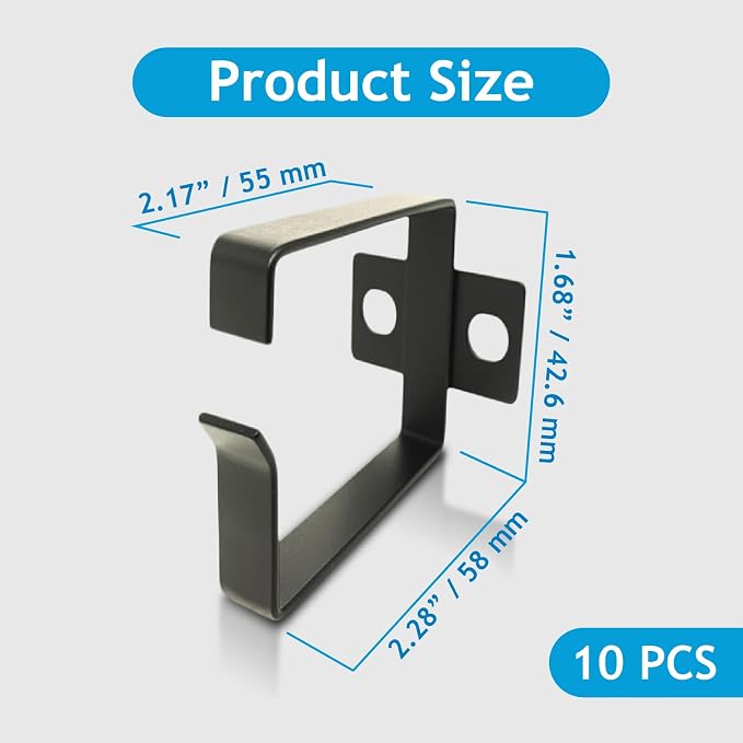 10 Pack Server Rack Cable Management D-Ring Hooks - Image 5