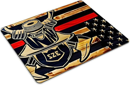 Firefighter American Flag 001 Mouse pad Customized Mousepad Non-Slip Rubber - Image 2