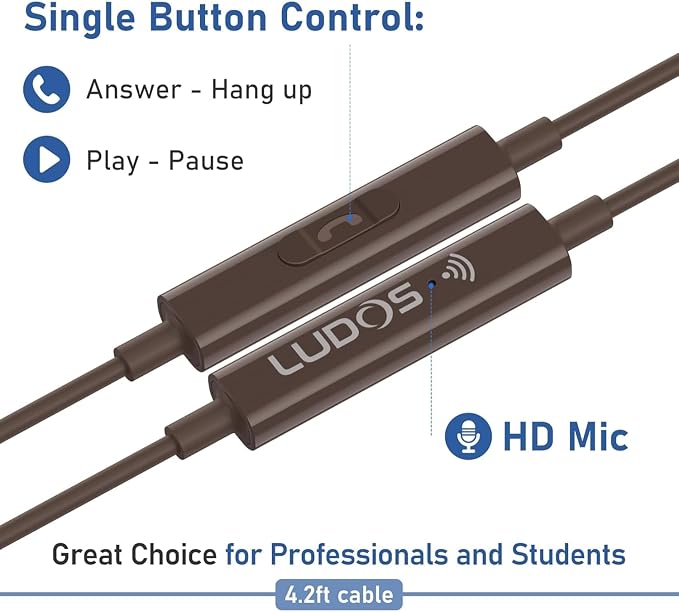 LUDOS Ultra USB C Headphones for iPhone 16 15 Pro Max Plus iPad Pro, 5 Years - Image 3