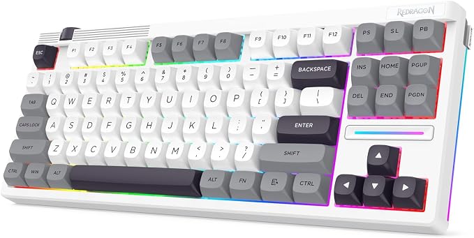 Redragon K729 PRO 80% Wireless Gasket RGB Gaming Keyboard, 3-Mode TKL by REDRAGON