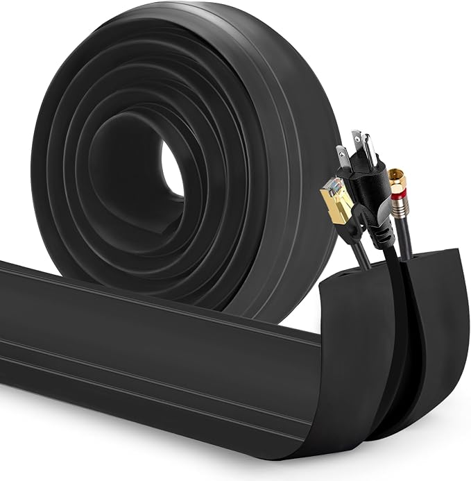 Eapele 4 ft Floor Cord Cover Heavy Duty Cable Protector, Prevent Trip Hazard by Eapele
