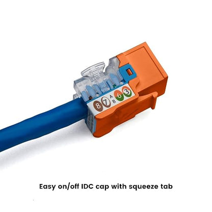 trueCABLE Cat6A Keystone Jack, Unshielded, 90 Degree Punch-Down, UL Listed - Image 5
