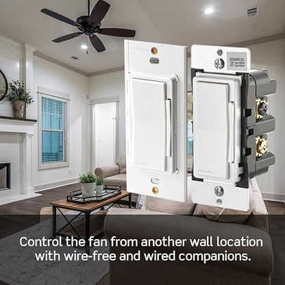 Leviton Decora Smart Fan Speed Controller, Wi-Fi 2nd Gen, Neutral Wire Required - Image 6