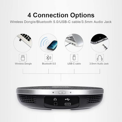 Tenveo Conference Speaker Microphone, 360° Sound Pickup and AI Noise Reduction - Image 4