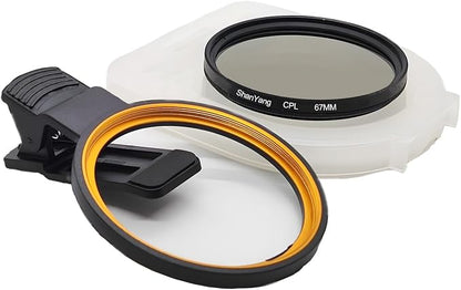 67mm Clip-on CPL Phone Camera Lens Filter, Polarized Camera Lens Filter CPL by Unknown