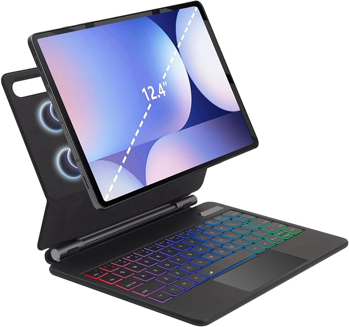 Magic Keyboard Case for Samsung Galaxy Tab S10+ Plus/S9+ Plus/S9 FE+ Plus/S8+ by Unknown
