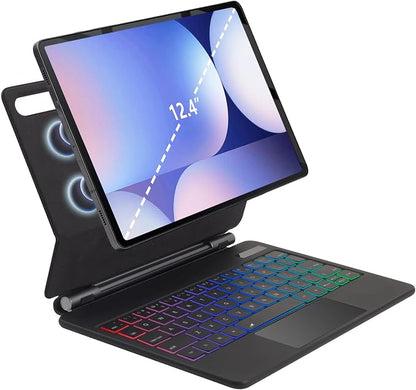 Magic Keyboard Case for Samsung Galaxy Tab S10+ Plus/S9+ Plus/S9 FE+ Plus/S8+ by Unknown