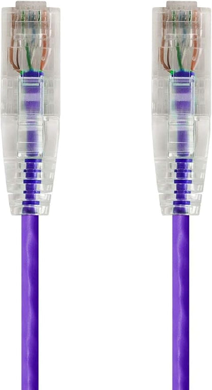 Monoprice Cat6 6in Purple Component Level Patch Cable UTP 28AWG 550MHz Pure by Monoprice