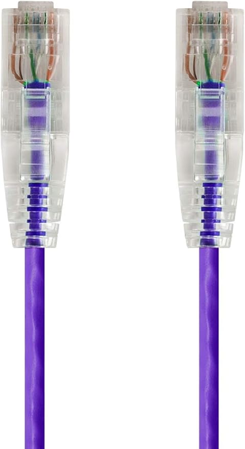 Monoprice Cat6 6in Purple Component Level Patch Cable UTP 28AWG 550MHz Pure by Monoprice