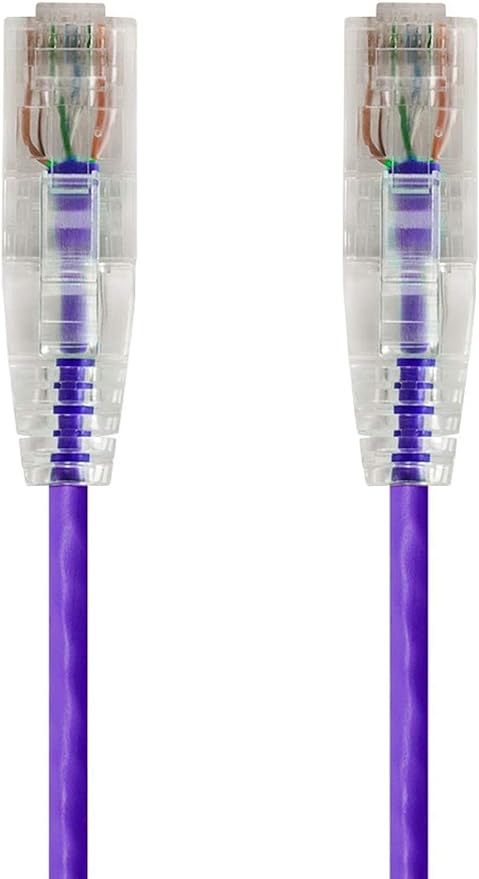 Monoprice Cat6 7ft Purple Component Level Patch Cable UTP 28AWG 550MHz Pure by Monoprice