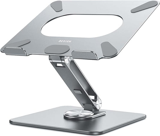 BESIGN LSX7 Laptop Stand with 360° Rotating Base, Ergonomic Adjustable Notebook by BESIGN