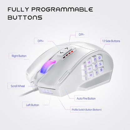 UtechSmart Venus Gaming Mouse RGB Wired, 16400 DPI High Precision Laser - Image 4