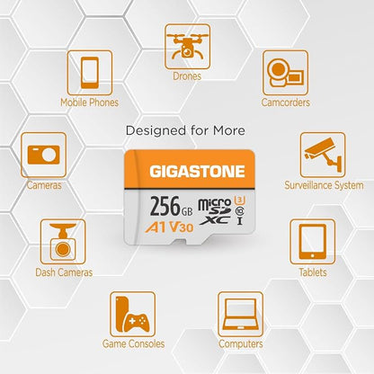 GIGASTONE 256GB Micro SD Card, A1 V30 4K Video Recording, MicroSDXC Memory Card - Image 3