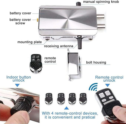 Remote Control Electronic Intelligent Door Lock, Smart Wireless Anti-Theft Home - Image 5