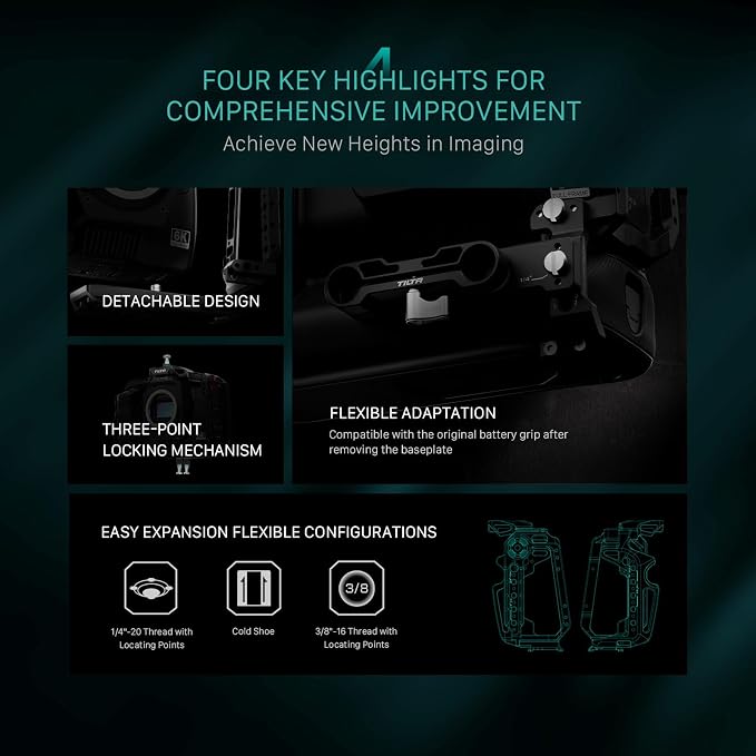 Tilta Advanced Kit for BMCC 6K | Includes Full Cage, Top Handle, Adv. Side - Image 5