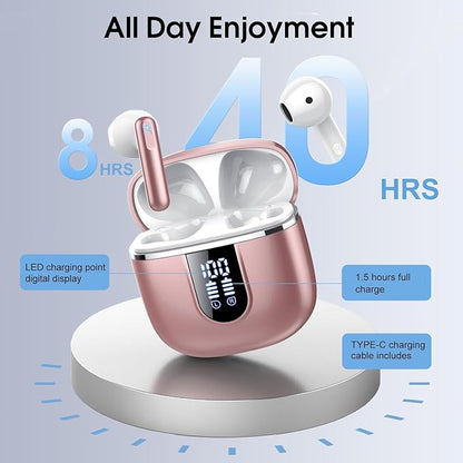 Wireless Earbuds, 40H Ultralight in-Ear Buds, IP7 Waterproof Earphones - Image 4