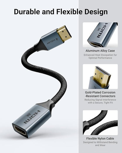 8K Short HDMI Extender Cable 0.6 FT Ideal - Image 6