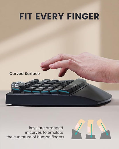 Perixx PERIBOARD-512B Wired Ergonomic Keyboard - Image 5
