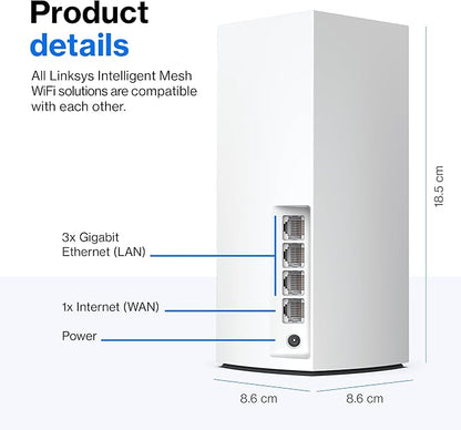 Linksys Atlas WiFi 6 Router Home WiFi Mesh System, 000 Sq. ft Coverage - Image 4