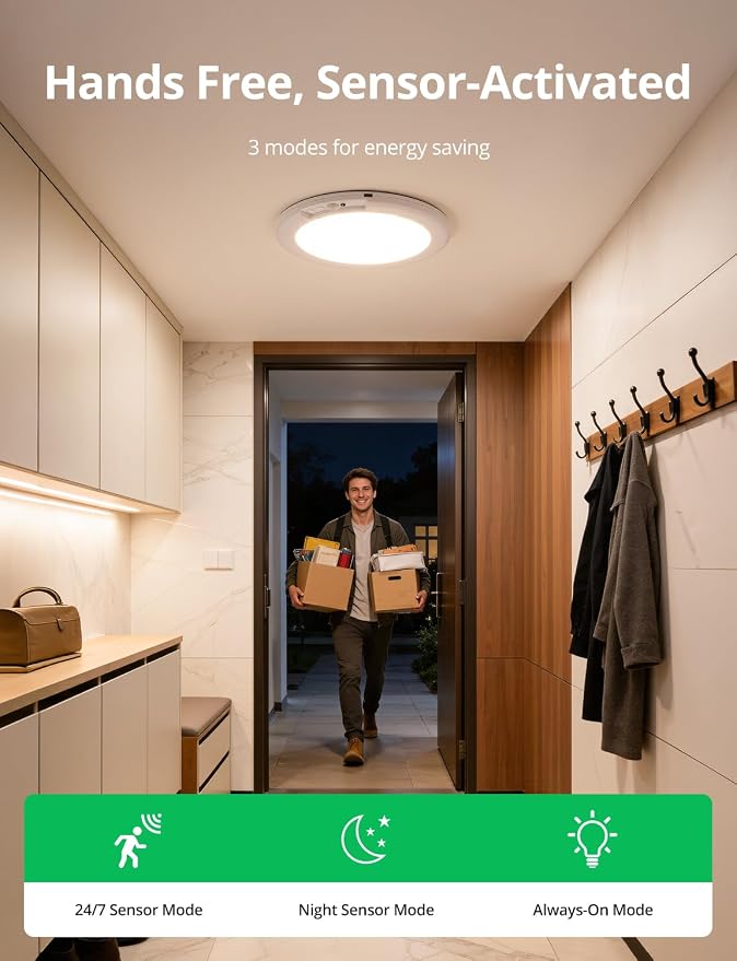 Bojim 4 Pack Rechargeable Motion Sensor Ceiling Light - Image 10