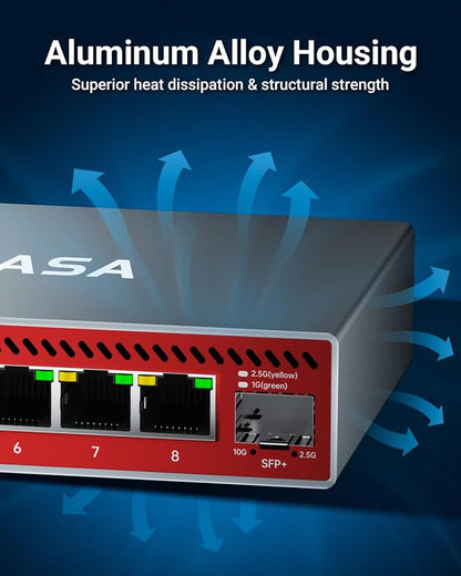 8-Port 2.5Gb Switch with 10Gb SFP+ Slot, Less Heat Unmanaged Multigig Ethernet - Image 5