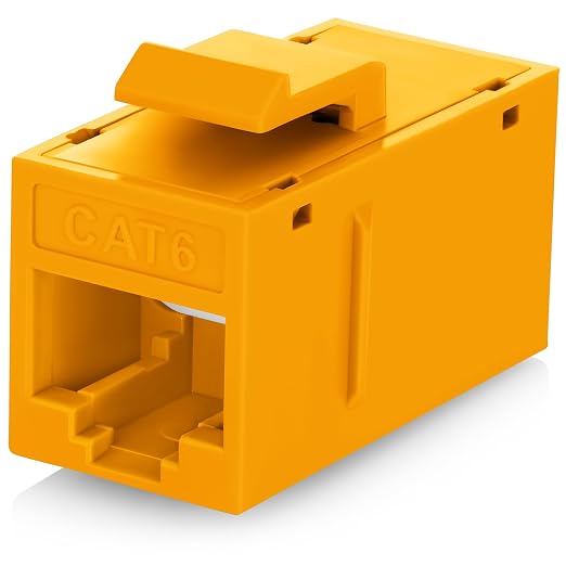 Everest RJ45 CAT6 Keystone Coupler in Yellow by EverestMediaSolutions