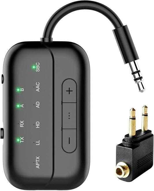 2025 Upgraded Pro Bluetooth 5.4 Transmitter Receiver, 2-in-1 Airplane Wireless by Beeitzie