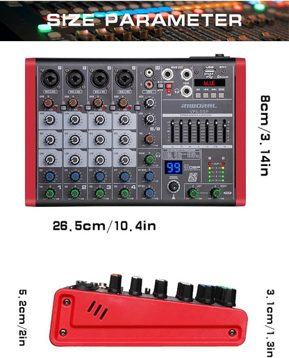 6 Channel Audio Interface DJ Mixer - Image 3
