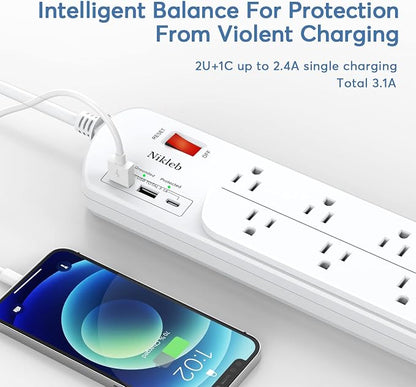 Long Power Strip, Heavy Duty Extension Cord - Image 5