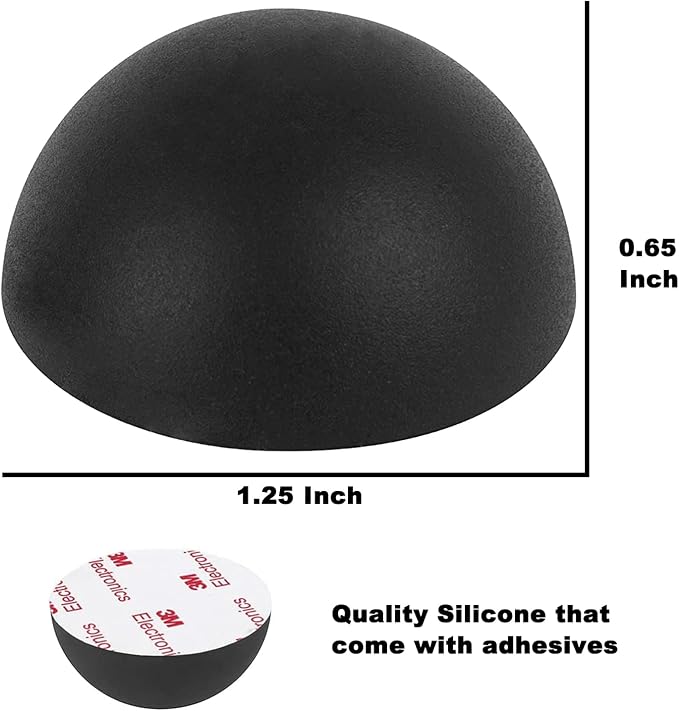 1.25" Silicone Hemisphere Bumpers Isolation Feet Rubber Non-Skid Speaker Pads - Image 2