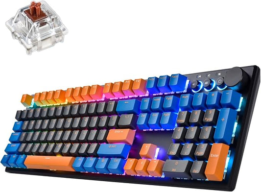 iRocks K74R Wireless RGB Illuminated Mechanical Gaming Keyboard, Hot-Swappable by i-rocks