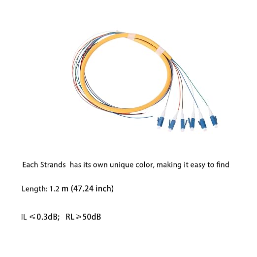 6 Strands LC UPC OS2 Singlemode Fiber Optic Pigtail 1.2m LC Single Mode Fiber - Image 2