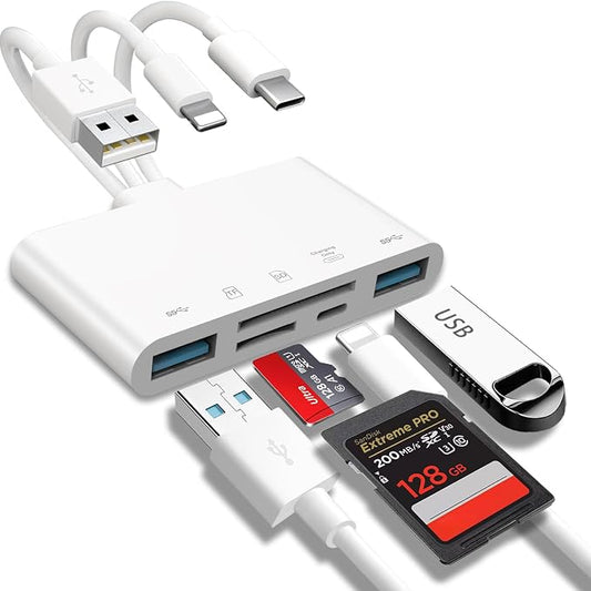 5-in-1 Memory Card Reader, USB OTG Adapter & SD Card Reader by JOOPSHEE