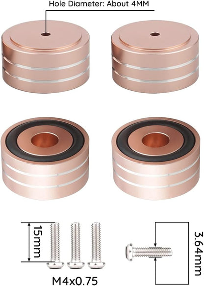 Audiocrast 4X HiFi Speaker Spikes Isolation Feet Pad, Aluminum 40x20mm - Image 5