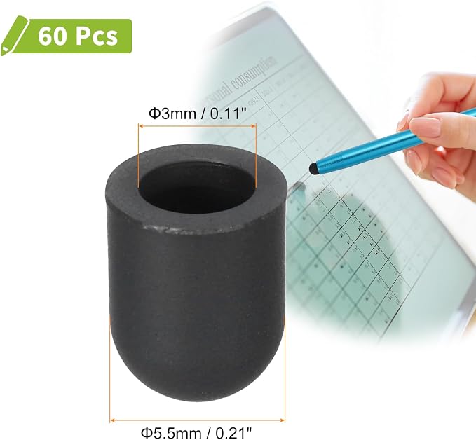 MECCANIXITY 60Pcs Replacement Stylus Pen Tips 5.5mm Conductive Capacitive Touch - Image 2