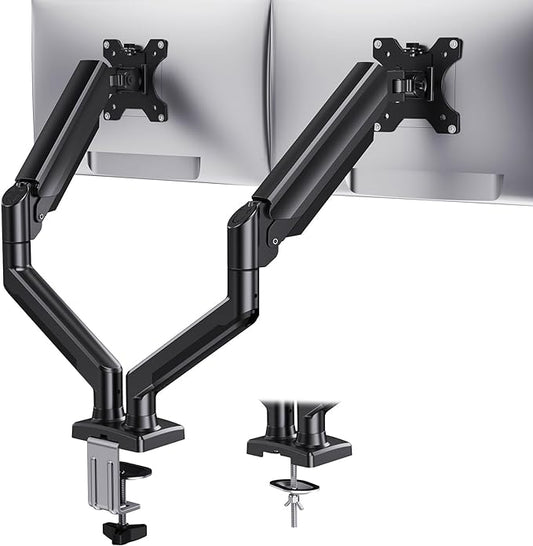 HUANUO Dual Monitor Mount for 2 Monitors up to 32 inches, Each Arm Holds Max by HUANUO