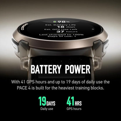COROS PACE 4 Ultralight Sport GPS Watch, 1.2" AMOLED Touchscreen, 19 Days of - Image 4