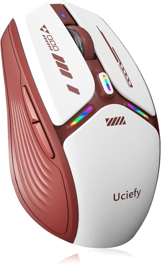 Uciefy V19 Wireless Mouse, 2.4GHz Rechargeable Mouse LED by Uciefy